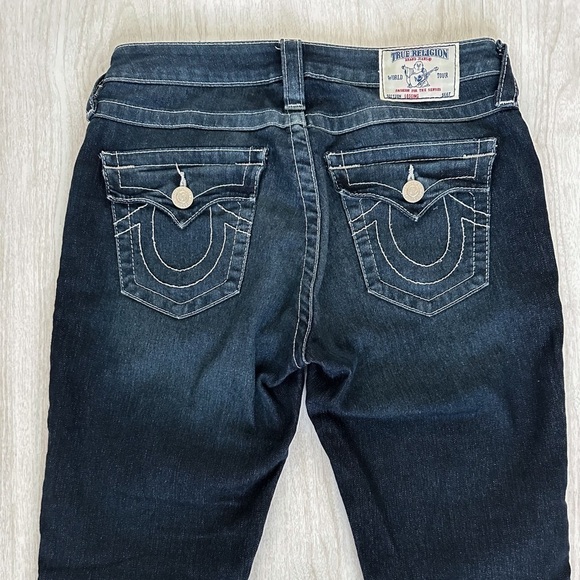 True Religion Buddha Legging Skinny Jeans Pants with Flaps Dark Wash Mid Rise 28 - Picture 5 of 12